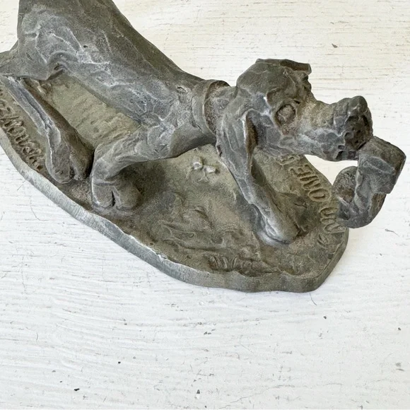 Pewter Dog Figurine by Philip Kraczkowski Hallmark Cards 1975 Little Gallery - Picture 4 of 13